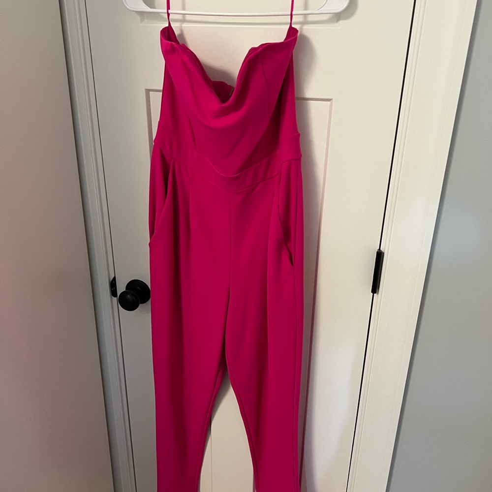 Worn once hot pink Express romper